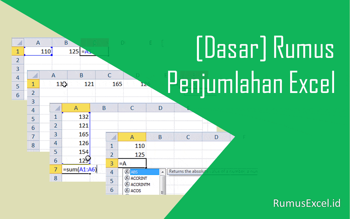 [Dasar] Rumus Penjumlahan Excel - MS office Indonesia