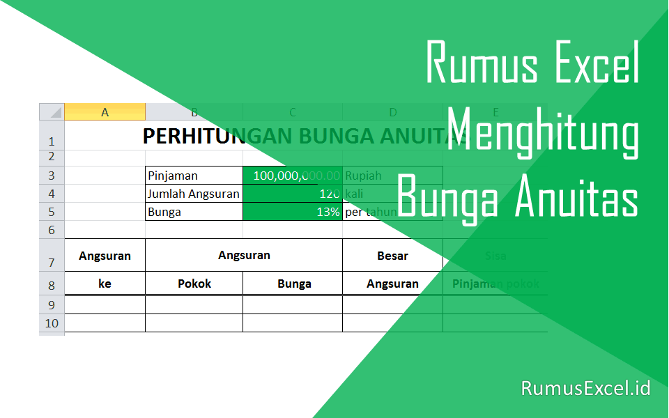 Rumus Excel Menghitung Bunga Anuitas Ms Office Indonesia